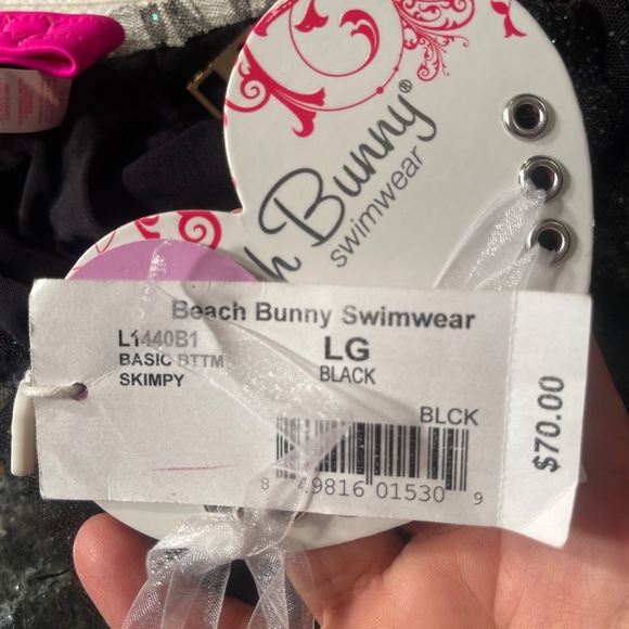 NWOT 34A bikini bombshell lotus pink and L beach bunny tulle bottoms - Picture 3 of 13